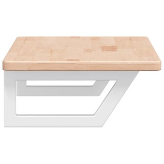 Badkamer wandschap staal en massief eikenhout 5