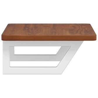 Badkamer wandschap staal en massief eikenhout 5