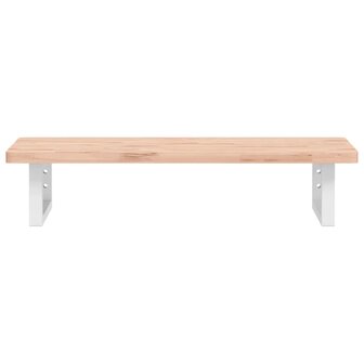 Badkamer wandschap staal en massief beukenhout 4