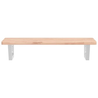 Badkamer wandschap staal en massief beukenhout 4