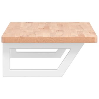 Badkamer wandschap staal en massief beukenhout 5