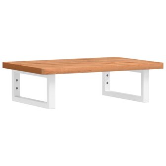 Badkamer wandschap staal en massief beukenhout 2