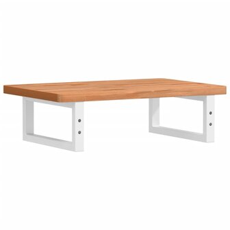 Badkamer wandschap staal en massief beukenhout 6