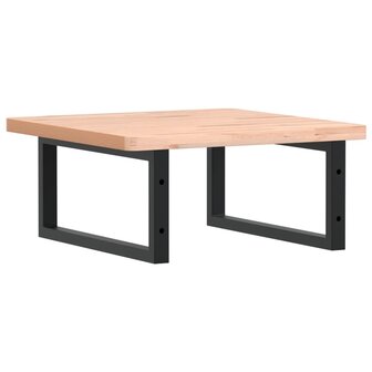 Badkamer wandschap staal en massief beukenhout 6