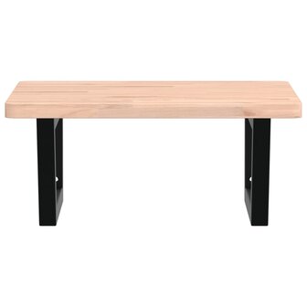 Badkamer wandschap staal en massief beukenhout 4