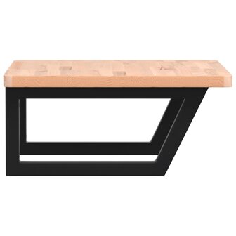 Badkamer wandschap staal en massief beukenhout 5