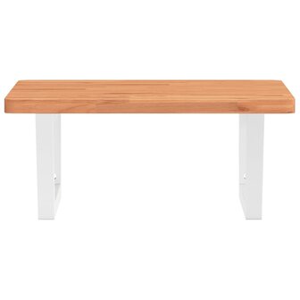 Badkamer wandschap staal en massief beukenhout 4