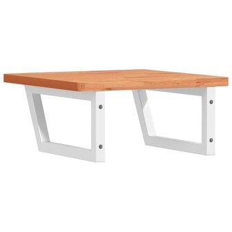 Badkamer wandschap staal en massief beukenhout 6