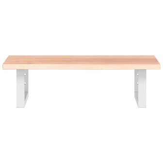 Badkamer wandschap staal en massief eikenhout 4