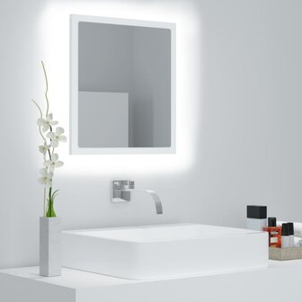 Badkamerspiegel LED 40x8,5x37 cm acryl wit 1