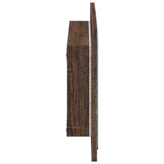 Badkamerspiegel met LED 60x8,5x38 cm bewerkt hout bruin eiken 7
