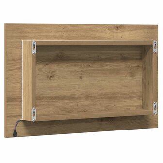 Badkamerspiegel met LED 60x8,5x38 cm artisanaal eikenkleurig 8