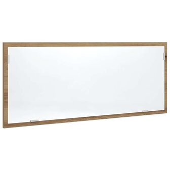 Badkamerspiegel LED 100x8,5x37 cm bewerkt hout artisanaal eiken 2