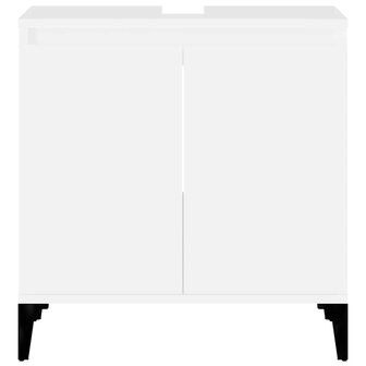 Wastafelkast 58x33x60 cm bewerkt hout wit 6