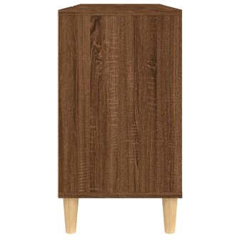 Wastafelkast 80x33x60 cm bewerkt hout bruin eikenkleur 8