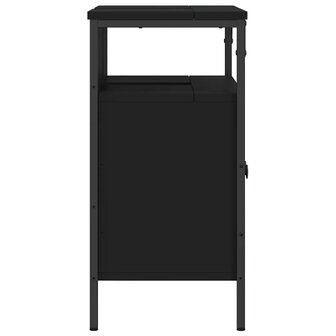 Wastafelkast 60x30x60 cm bewerkt hout zwart 7