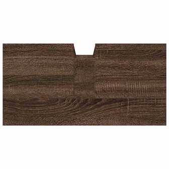 Wastafelkast 60x30x60 cm bewerkt hout bruin eikenkleurig 9