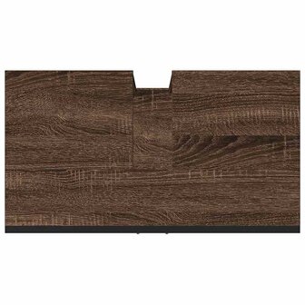 Wastafelkast 60x33x60 cm bewerkt hout bruin eikenkleurig 9