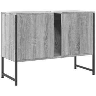 Wastafelkast 80x33x60 cm bewerkt hout grijs sonoma eikenkleurig 8