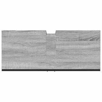 Wastafelkast 80x33x60 cm bewerkt hout grijs sonoma eikenkleurig 9