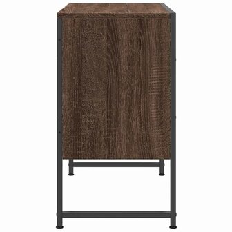 Wastafelkast 80x33x60 cm bewerkt hout bruin eikenkleurig 7