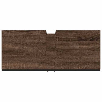 Wastafelkast 80x33x60 cm bewerkt hout bruin eikenkleurig 9