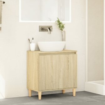 Wastafelkast 58x33x60 cm bewerkt hout sonoma eikenkleurig 3
