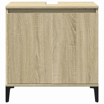 Wastafelkast 58x33x60 cm bewerkt hout sonoma eikenkleurig 4