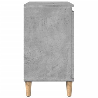 Wastafelkast 58x33x60 cm bewerkt hout betongrijs 6