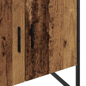Wastafelkast 60x33x60 cm bewerkt hout oud houtkleurig 9