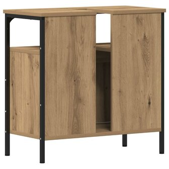 Wastafelkast 60x30x60 cm spaanplaat ambachtelijk eikenkleurig 8