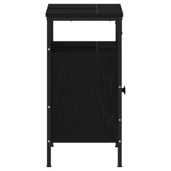 Wastafelkast 60x30x60 cm spaanplaat zwart eikenkleurig 7