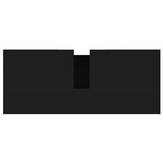 Badkamerkast 80x33x60 cm bewerkt hout zwart 9