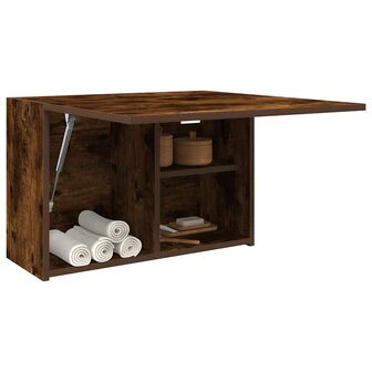 Badkamerwandkast 60x25x40 cm bewerkt hout gerookt eikenkleurig 4
