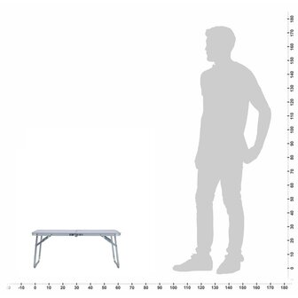 Campingtafel inklapbaar 60x40 cm aluminium wit 7