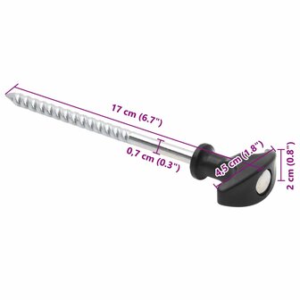 Tentharingen 12 st &Oslash;7 mm 17 cm gegalvaniseerd staal 6