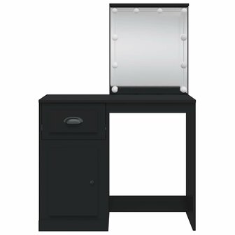 Kaptafel met LED-verlichting 90x42x132,5 cm zwart 5