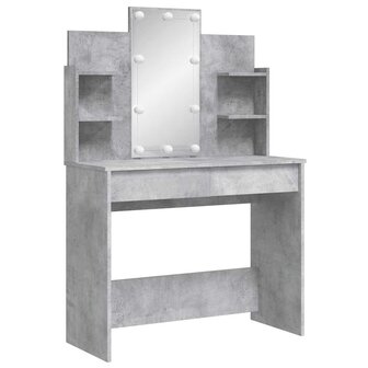 Kaptafel met LED-verlichting 96x40x142 cm betongrijs 3