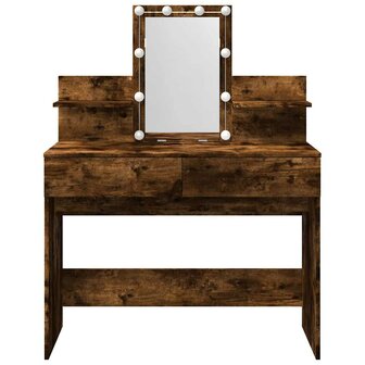 Kaptafel met LED 100x40x130 cm gerookt eikenkleurig 5