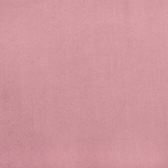 Kuipstoel met voetenbank fluweel roze 7