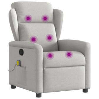 Massagestoel verstelbaar stof wolk grijs 7