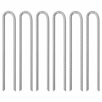 Tentharingen 6 st U-vormig &Oslash;12 mm 41,5 cm gegalvaniseerd staal 1