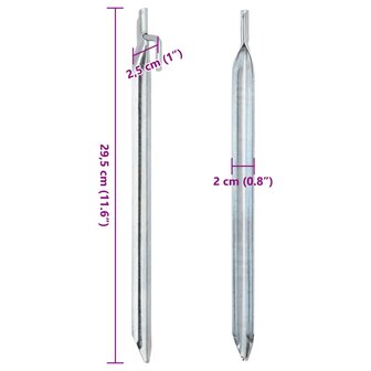 Tentharingen 24 st V-vormig &Oslash;20 mm 29,5 cm gegalvaniseerd staal 6