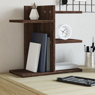 Bureau organiser 42x21,5x42 cm bewerkt hout bruin eikenkleurig 1