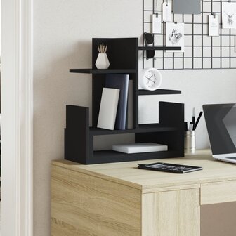 Bureau organiser 49x20x52,5 cm bewerkt hout zwart 3