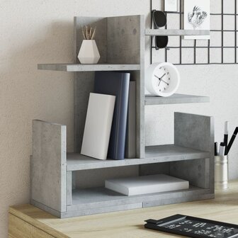 Bureau organiser 49x20x52,5 cm bewerkt hout betongrijs 1