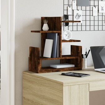 Bureau organiser 49x20x52,5 cm bewerkt hout gerookt eikenkleur 3