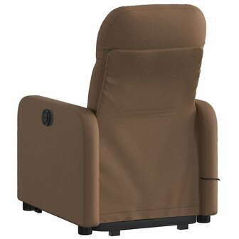 Sta-op-massagestoel verstelbaar stof bruin 5