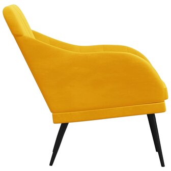 Fauteuil 63x76x80 cm fluweel geel 4