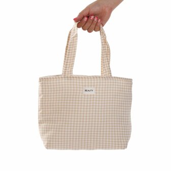Dames handtas Versa Vichy Beige 9 x 22 x 23 cm 1